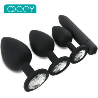 Plug anal de silicone macio para homens, massageador de próstata, produtos gays adultos, mini vibrador tipo bala para rechear o ânus. Também para casais