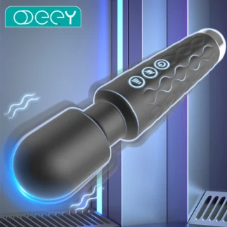 Vibrador AV de 20 cm de comprimento, brinquedo sexual feminino com 20 modos de estimulação do ponto G e clitóris. Massageador