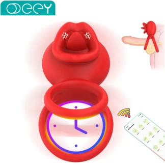 Anel Peniano Vibratório para Uso Oral, Brinquedo Sexual Adulto para Homens, Mulheres e Casais